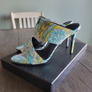 Like New Versace Fluo Barocco High Heel Sandals